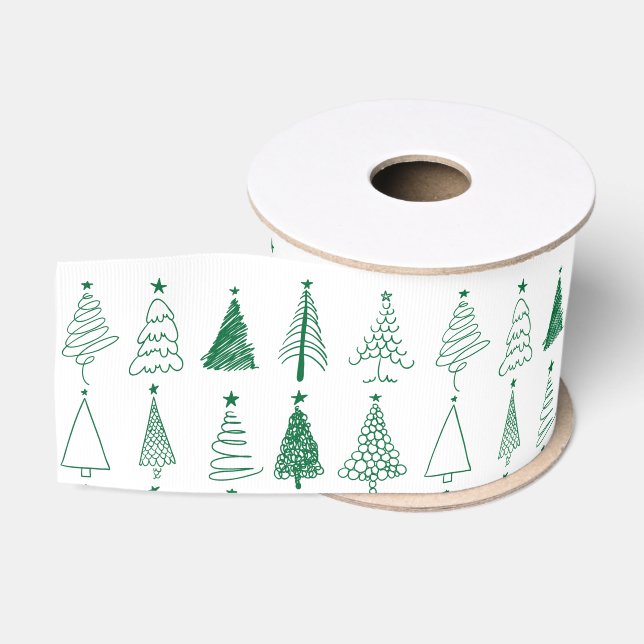 Weihnachtsgrün Ripsband (Spule)