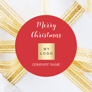 Weihnachtsgrün Runder Aufkleber