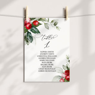 Weihnachtsgrün Tischnummer 1 Sitzplan