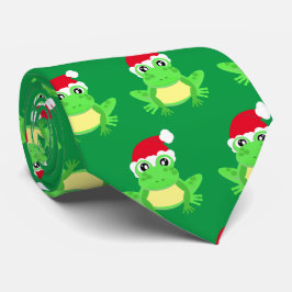 Weihnachtsgrün-Weihnachtsmannmütze-Muster Krawatte