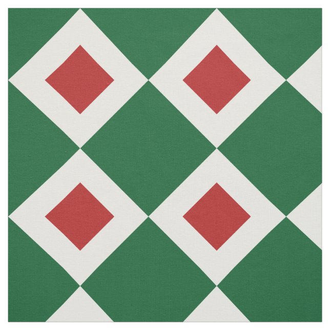 Weihnachtsgrün, Weiß, rotes Diamant-Muster-Gewebe Stoff (Muster)
