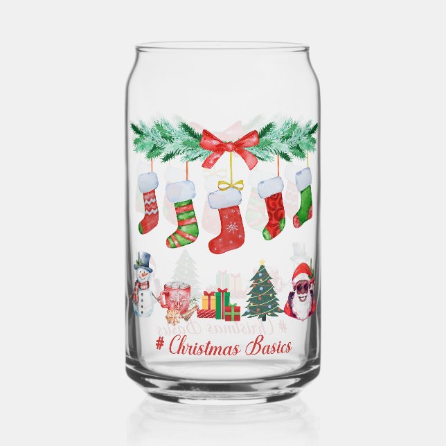 Weihnachtsgrundstücke 16 oz Konfektioniertes Glas (Vorderseite)