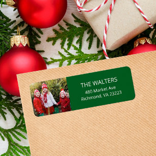 Weihnachtsgrüne benutzerdefinierte Foto-Rücksende-