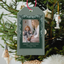 Weihnachtsgrüne Streifen Schleife Girlanden Foto