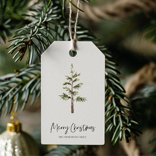 Weihnachtsgrüner Baum Frohe Weihnachten Geschenk Geschenkanhänger
