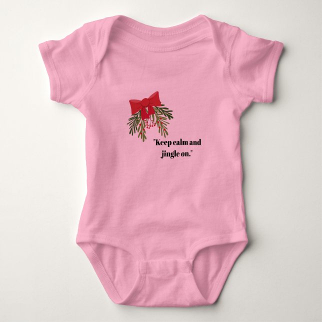 Weihnachtsgruß Baby Strampler (Vorderseite)