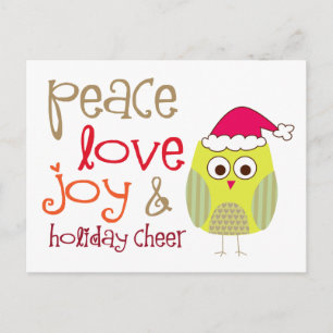 Weihnachtsgruß Eule, Postkarte