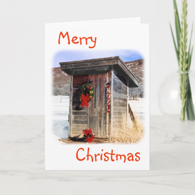 Weihnachtsgruß-Karten-Nebengebäude Feiertagskarte (Vorderseite)