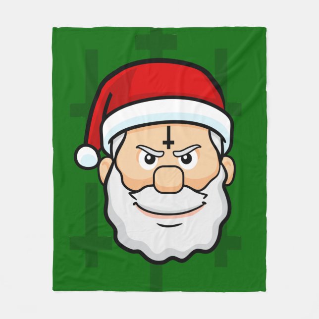Weihnachtsgruß Santa Fleecedecke (Vorderseite)