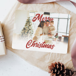Weihnachtsgruß Schrift Familie Benutzerdefiniertes Feiertagskarte