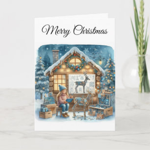 Weihnachtsgruß Tech Girls Weihnachten STEM Karte