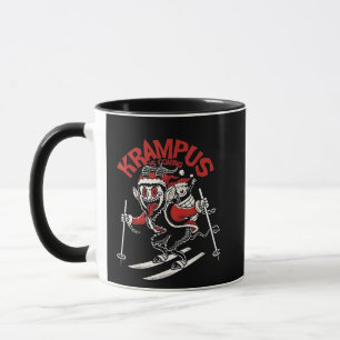 Weihnachtsgruß vom Krampus Weihnachts Teufel Tasse