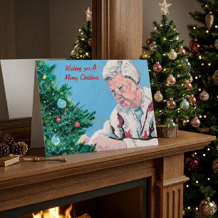Weihnachtsgruß von NANNY/GRAMMY handbemalt  Karte