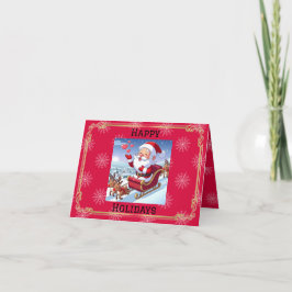 Weihnachtsgruß von Santa Karte