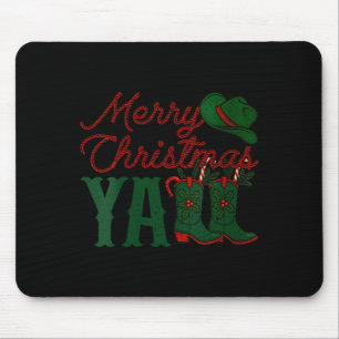 Weihnachtsgrüße an die Damen, Cowboy-Stiefel Weste Mousepad