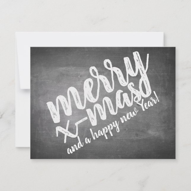 Weihnachtsgrüße auf dem Chalk Board (Vorderseite)