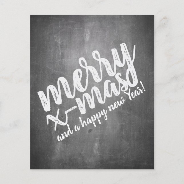 Weihnachtsgrüße auf dem Chalk Board (Vorderseite)