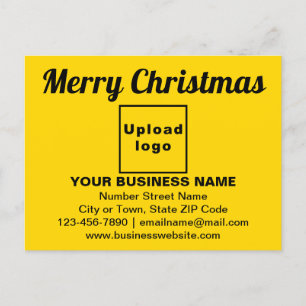 Weihnachtsgrüße auf der gelben Postkarte