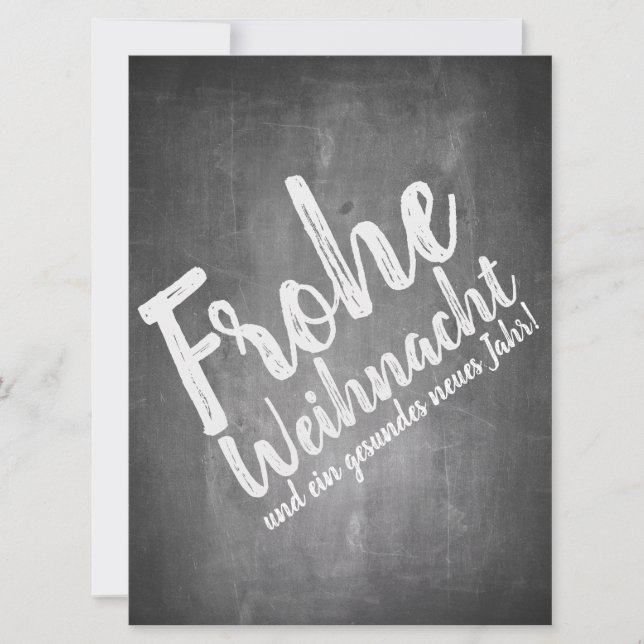 Weihnachtsgrüße auf der Kreidetafel (Vorderseite)