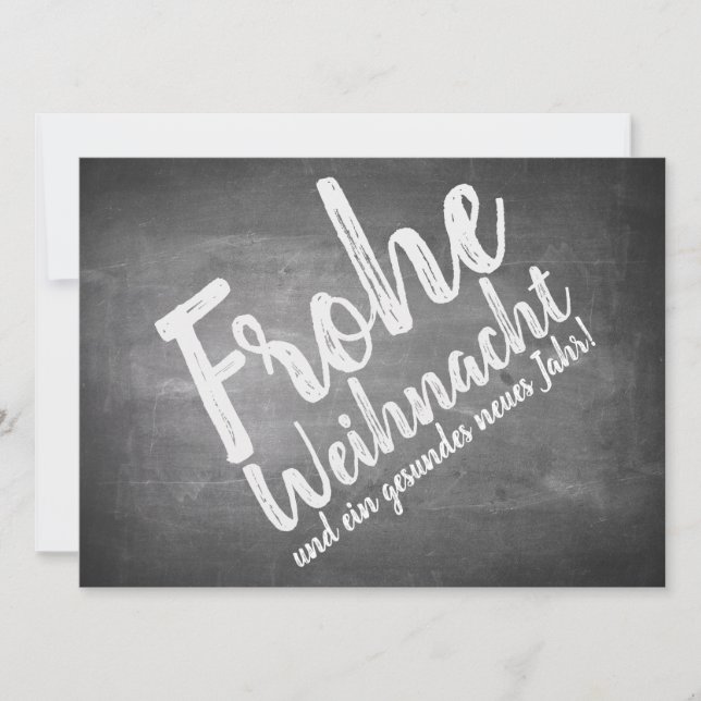 Weihnachtsgrüße auf der Kreidetafel (Vorderseite)