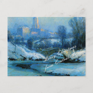 Weihnachtsgrüße aus dem Central Park im Winter Feiertagspostkarte