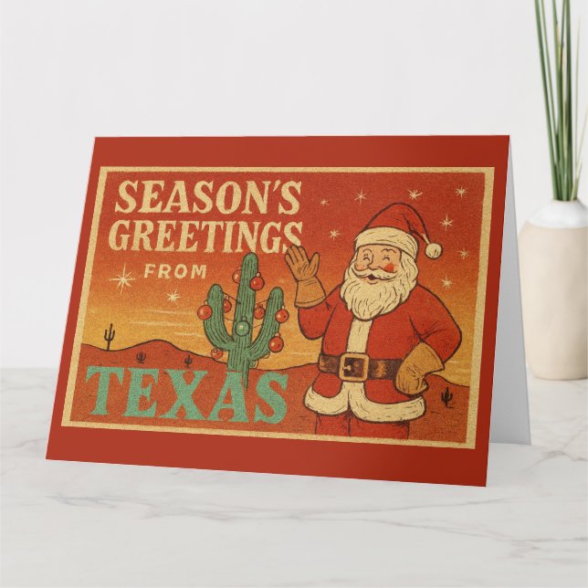 Weihnachtsgrüße aus Texas Karte (Vorderseite)