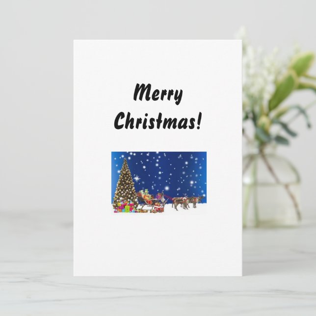 Weihnachtsgrüße Dankeskarte (Stehend Vorderseite)