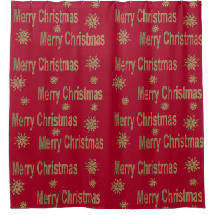 Weihnachtsgrüße Duschvorhang