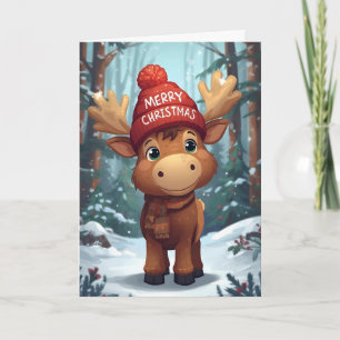 Weihnachtsgrüße Elch Feiertagskarte