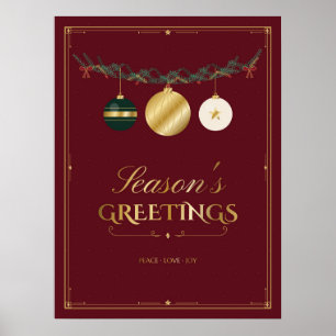 Weihnachtsgrüße Emerald Noel Christmas Wandkunst Poster
