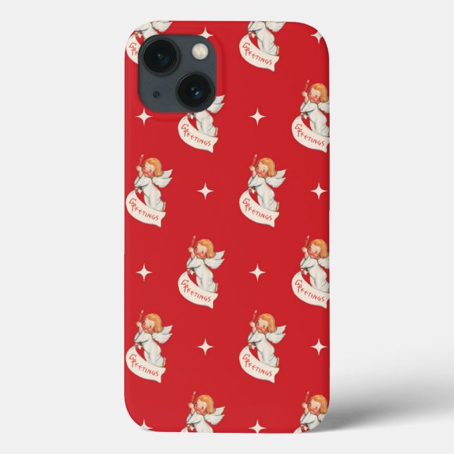 Weihnachtsgrüße, Engel mit Sternen Case-Mate iPhone Hülle (Rückseite)