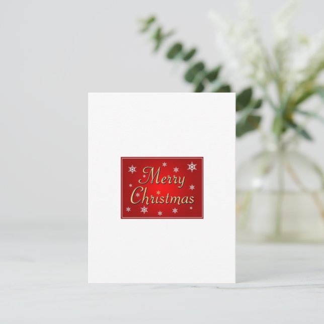 Weihnachtsgrüße Feiertagskarte (Stehend Vorderseite)