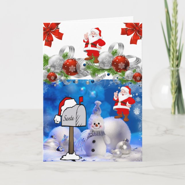 Weihnachtsgrüße Feiertagskarte (Vorderseite)