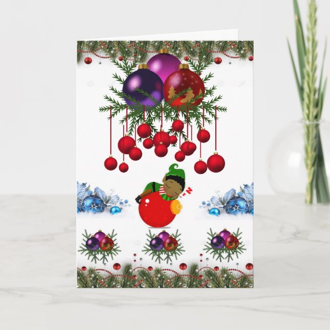 Weihnachtsgrüße Feiertagskarte (Vorderseite)