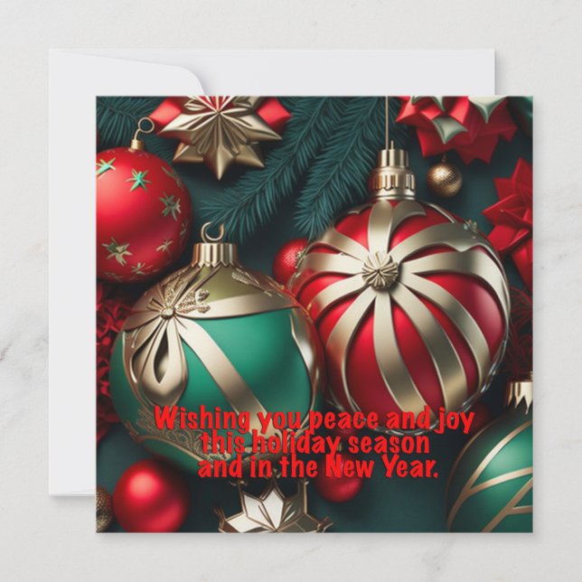 Weihnachtsgrüße Feiertagskarte (Vorderseite)