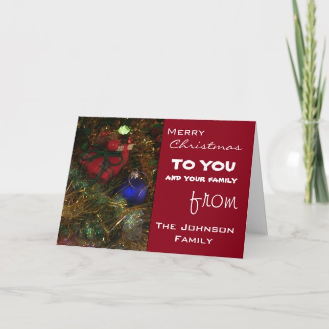 Weihnachtsgrüße Feiertagskarte (Vorderseite)