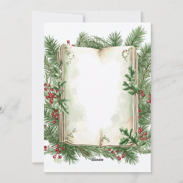 Weihnachtsgrüße Feiertagskarte (Rückseite)