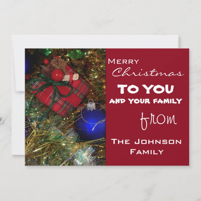 Weihnachtsgrüße Feiertagskarte (Vorderseite)