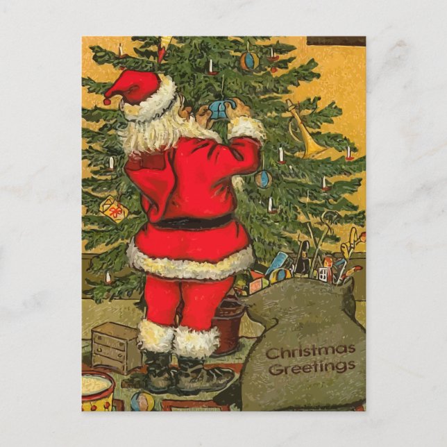 Weihnachtsgrüße Feiertagspostkarte (Vorderseite)