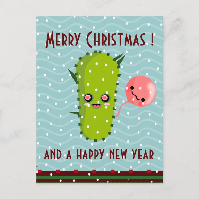 Weihnachtsgrüße Feiertagspostkarte (Vorderseite)