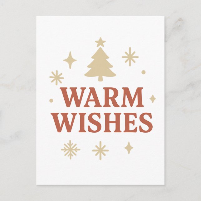 Weihnachtsgrüße Feiertagspostkarte (Vorderseite)