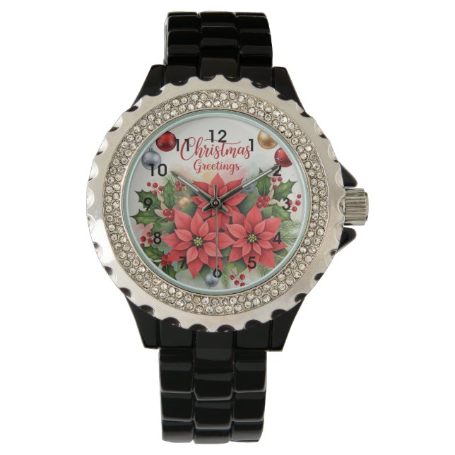 Weihnachtsgrüße, Festlich, Armbanduhr (Vorderseite)