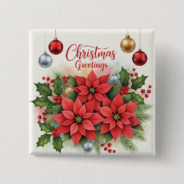 Weihnachtsgrüße, Festlich, Button
