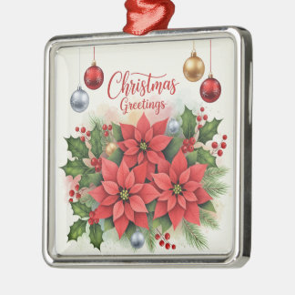 Weihnachtsgrüße, Festlich, Ornament Aus Metall