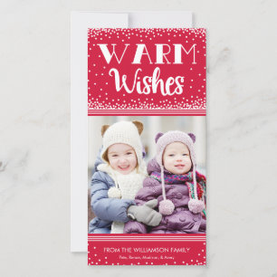 Weihnachtsgrüße Foto Karte / Rot