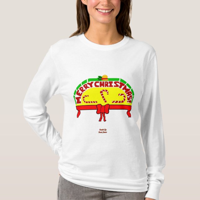 Weihnachtsgrüße Frauen-Langschläfer-Shirt T-Shirt (Vorderseite)