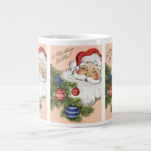 Weihnachtsgrüße! Froher Santa Claus Jumbo-Tasse