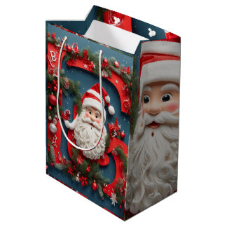 Weihnachtsgrüße - Full HD gedrucktes Weihnachtsges Mittlere Geschenktüte