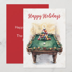 Weihnachtsgrüße für Billardspieler Feiertagskarte