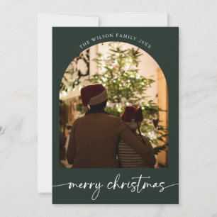Weihnachtsgrüße für die Familie auf einer Karte